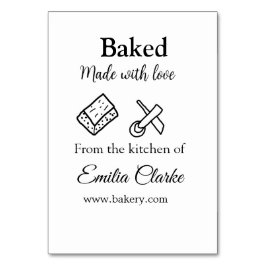 Numeração De Mesa Feita com amor, empresa de padaria adiciona textur