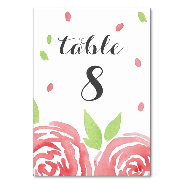 Numeração De Mesa Felicidade Floral (Frente)