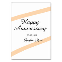 Numeração De Mesa Feliz aniversário de casamento linhas laranja past