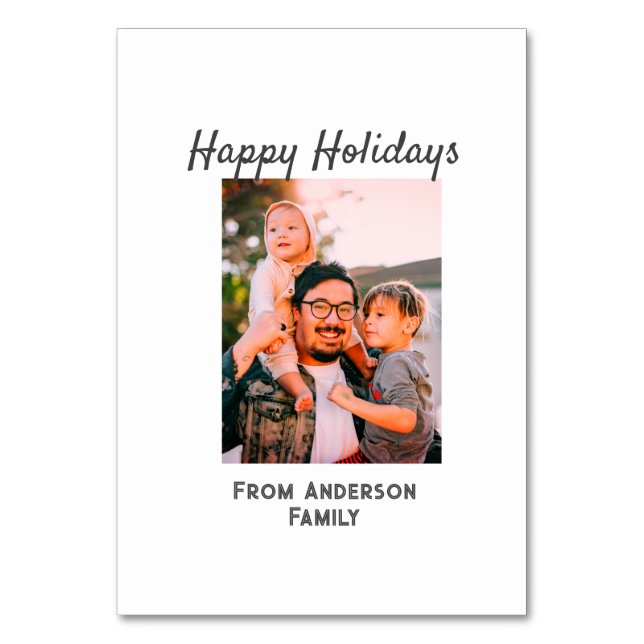 Numeração De Mesa Feliz feriado foto do amor moderno, família simple (Frente)