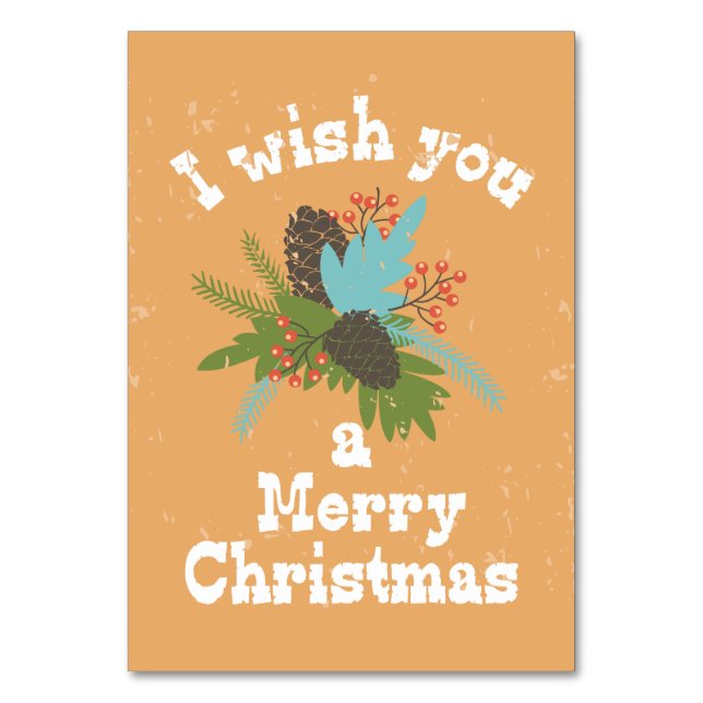 Numeração De Mesa Feliz Natal Decor (Frente)