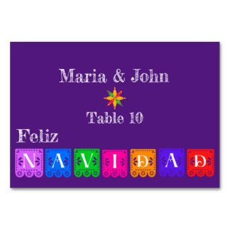 Numeração De Mesa Feliz Navidad Green Cactus Em Roxo