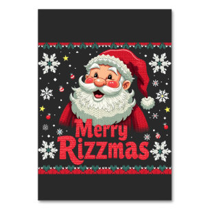 Numeração De Mesa Feliz Rizzmas Papais noeis Rizz Feliz Natal Rizzle