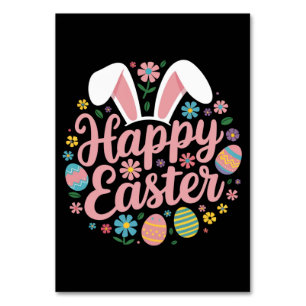 Numeração De Mesa Felz pascoa Sayings Egg Bunny