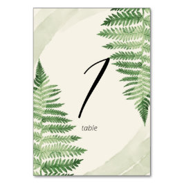 Numeração De Mesa Fern Verde Minimalista