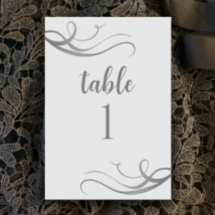 Numeração De Mesa Festa de 25 de Casamento da Cinza Moderna Personal