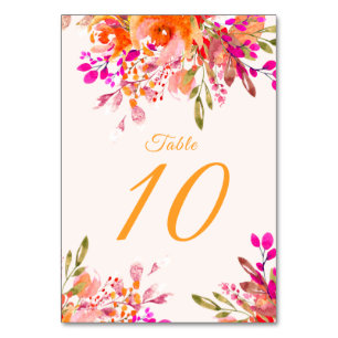 Numeração De Mesa Festa de Aniversário Romântica Floral