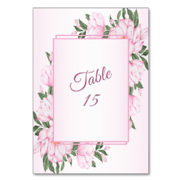 Numeração De Mesa Festa de Casamento Elegante Folhas Verdes Florais