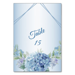 Numeração De Mesa Festa de Casamento Vintage Floral Azul Herbácea Em