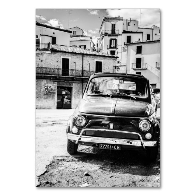 Numeração De Mesa Fiat 500, cinquecento na Itália, presente clássico (Frente)