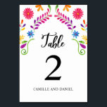 Numeração De Mesa Fiesta Mexico Theme Wedding<br><div class="desc">Cartões de Número da Tabela Tema de Casamento do México. Itens correspondentes na nossa Coleção do Partido Fiesta Mexicano</div>