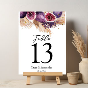 Numeração De Mesa Figos e Pampas roxos da Trendy Beauty