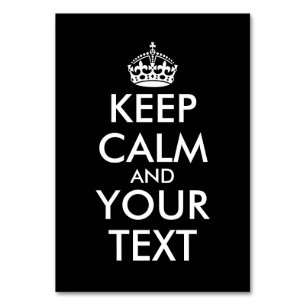 Numeração De Mesa Fique calma e continue - Crie o seu