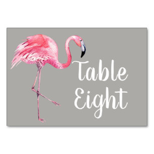 Numeração De Mesa Flamingo em Cinza