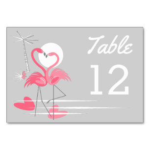 Numeração De Mesa Flamingo Love Side mesa scape