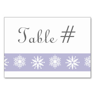Numeração De Mesa Flocos de neve de inverno na placa de Mesa de Lava