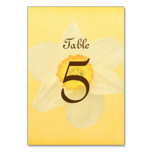 Numeração De Mesa Flor Primavera de Daffodilo amarelo