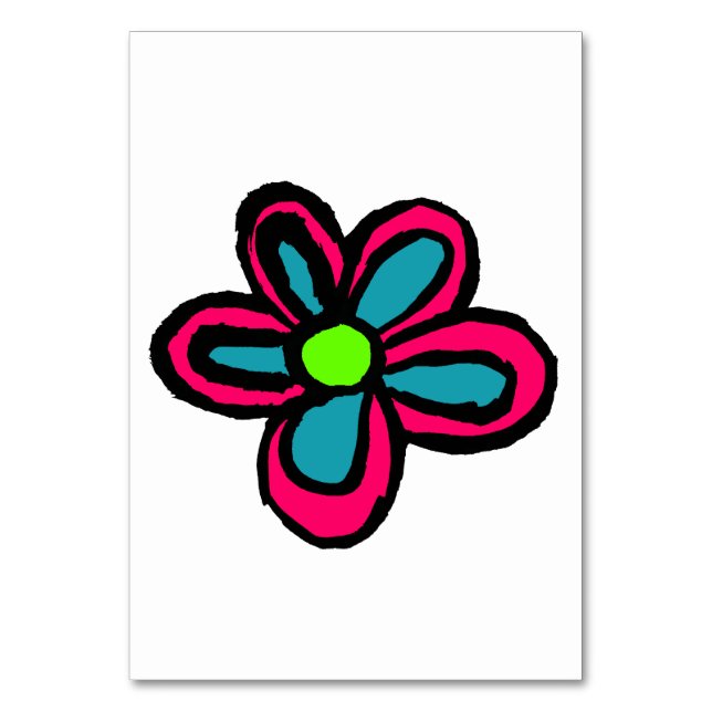 Numeração De Mesa Flor Rosa Fofa (Frente)