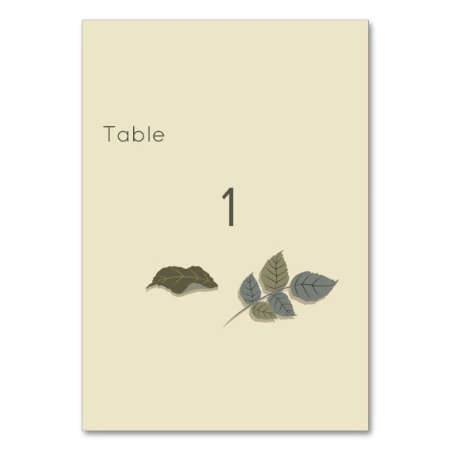 Numeração De Mesa Flor Roxo Simplificado com Folhas Verdes (Frente)