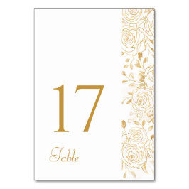 Numeração De Mesa FLORADAS Douradas