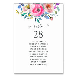 Numeração De Mesa Floral Aguamarinha Rosa-Água
