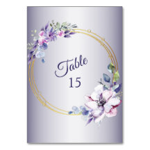Floral Geométrico Dourado Roxo Aquarela Rosa