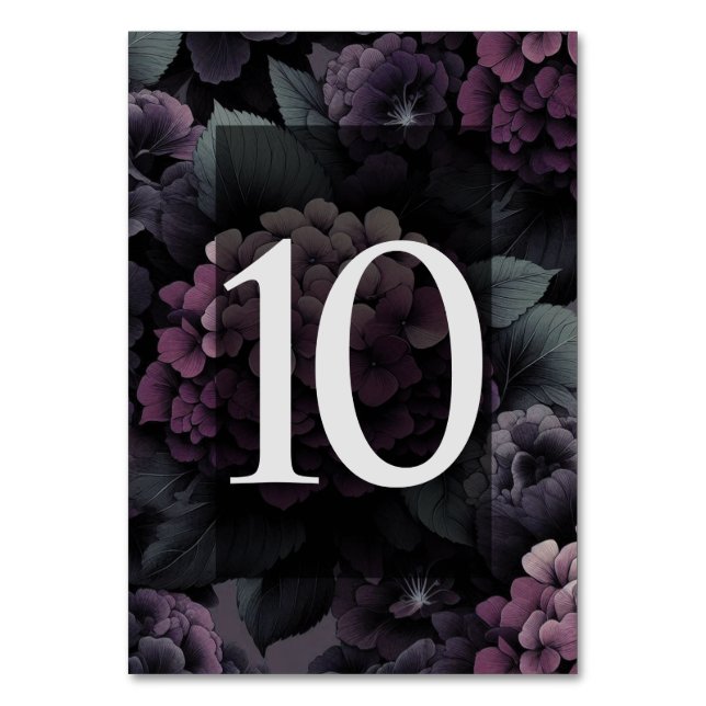 Numeração De Mesa Floral Malva (Frente)