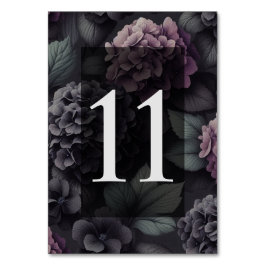 Numeração De Mesa Floral Moody Preto e Puro