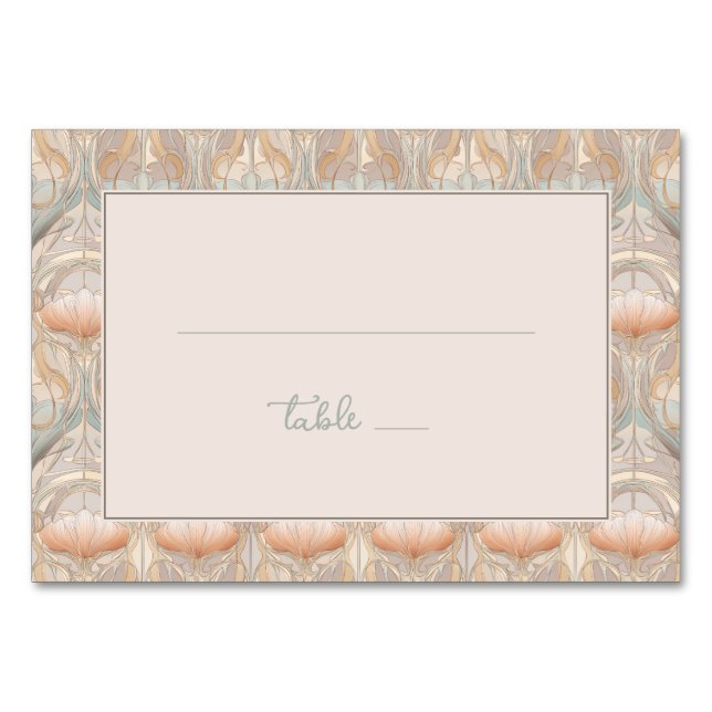 Numeração De Mesa Floral Pastel Elegante (Frente)