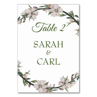 Numeração De Mesa Floral Wreath