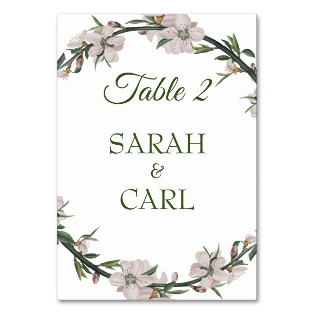 Numeração De Mesa Floral Wreath (Frente)