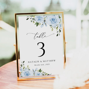 Numeração De Mesa Flores Azuis, Greenerescência, Boho, Casamento Flo
