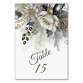 Numeração De Mesa Flores brancas do Ouro de prata festa de casamento