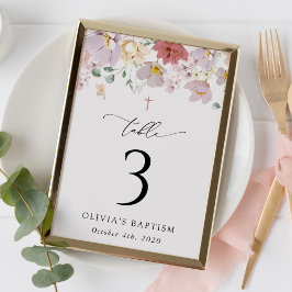 Numeração De Mesa Flores Coloridas, Boho, Números de Mesa para Batis