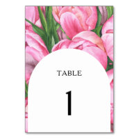 Flores cor-de-água rosa - número da mesa de casame