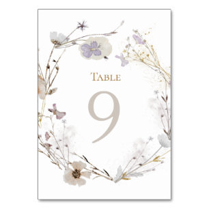 Numeração De Mesa Flores de campo Número 9