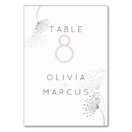 Numeração De Mesa Flores de porta mínimas simples, cor-de-rosa-Rosa 