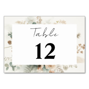 Numeração De Mesa Flores de Terracota Elegantes para Casamento
