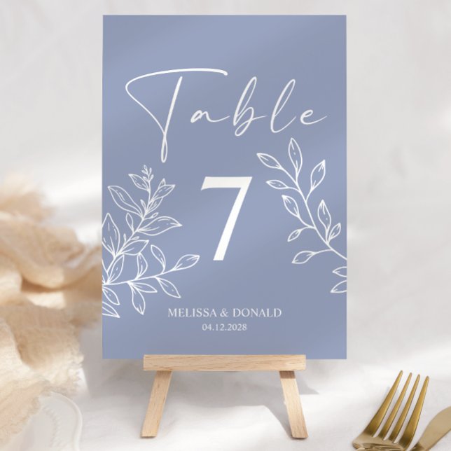 Numeração De Mesa Flores de Vinca Número de Mesa de Casamento Simple (Criador carregado)