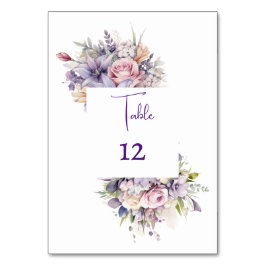 Numeração De Mesa Flores em aquarela. Casamento.