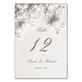 Numeração De Mesa Flores Esculturais Brancas Casamento  