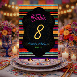 Numeração De Mesa Flores mexicanas elegantes para casamento
