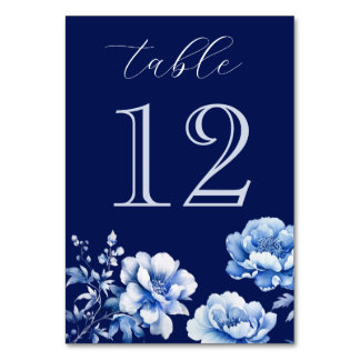 Numeração De Mesa Flores no Número da Tabela Azul