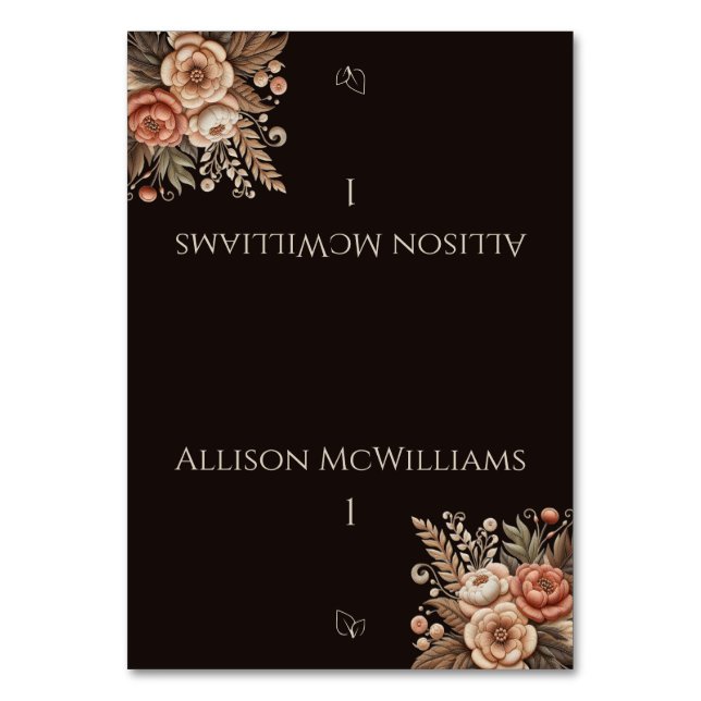 Numeração De Mesa Flores para casamentos do País Ocidental- Vegetari (Frente)