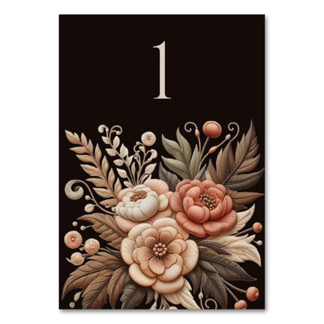 Numeração De Mesa Flores para casamentos Ocidentais do País (Frente)