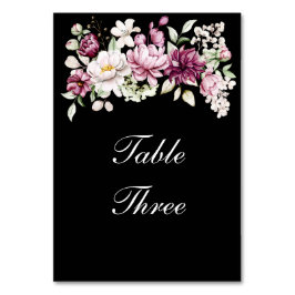 Numeração De Mesa Flores Românticas Peônia Floral