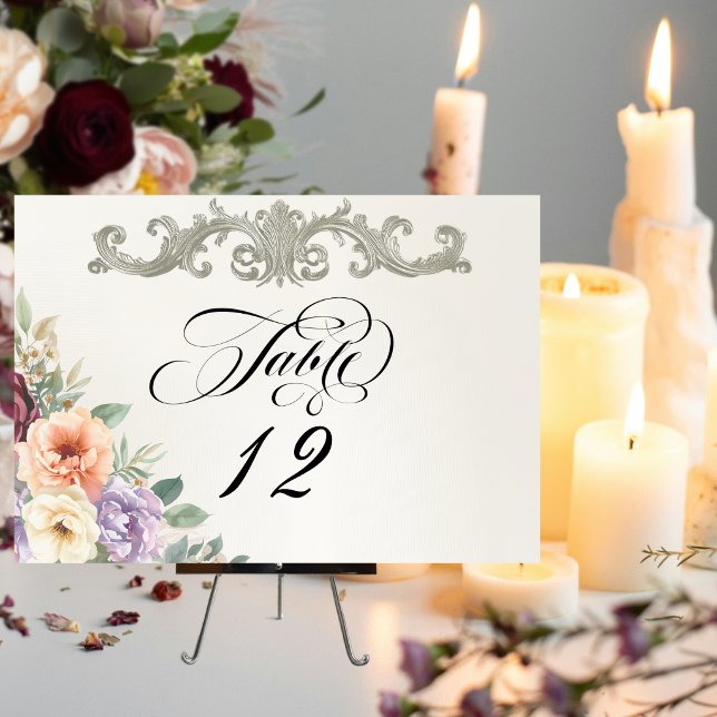 Numeração De Mesa Flores Silvestres da Primavera - Marfim (Criador carregado)