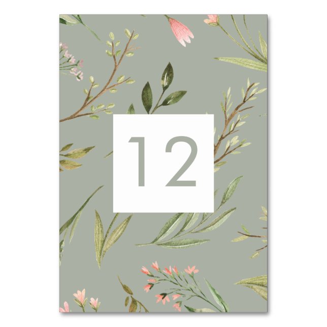 Numeração De Mesa Floresta Mágica | Placa de Mesa (Frente)