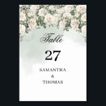 Numeração De Mesa Florestas Brancas Elegantes, Jardim Floral<br><div class="desc">Entra num mundo caprichoso de elegância e charme com os nossos Rosas Boho White English, Green Eucalyptus, e Dourada Wedding Stationery Collection. Este conjunto cativante incorpora uma fusão de beleza natural e sofisticação, misturando delicadas rosas brancas de inglês, luxuosas folhas verdes de eucalipto e ressaltando sotaques dourados para criar um...</div>