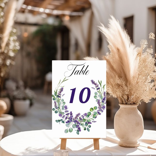 Numeração De Mesa Florestas de lavanda de casamento (Criador carregado)